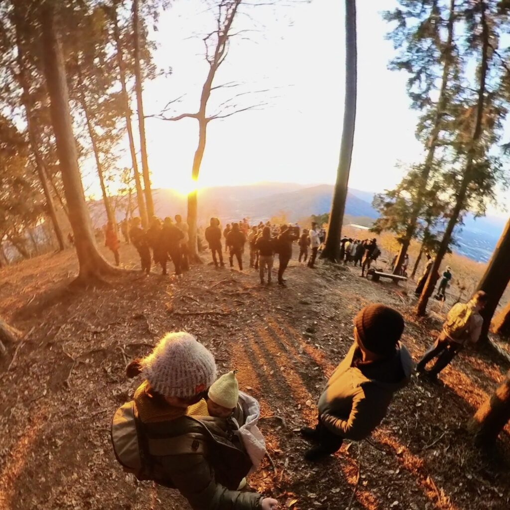 宝登山　親子登山　山頂