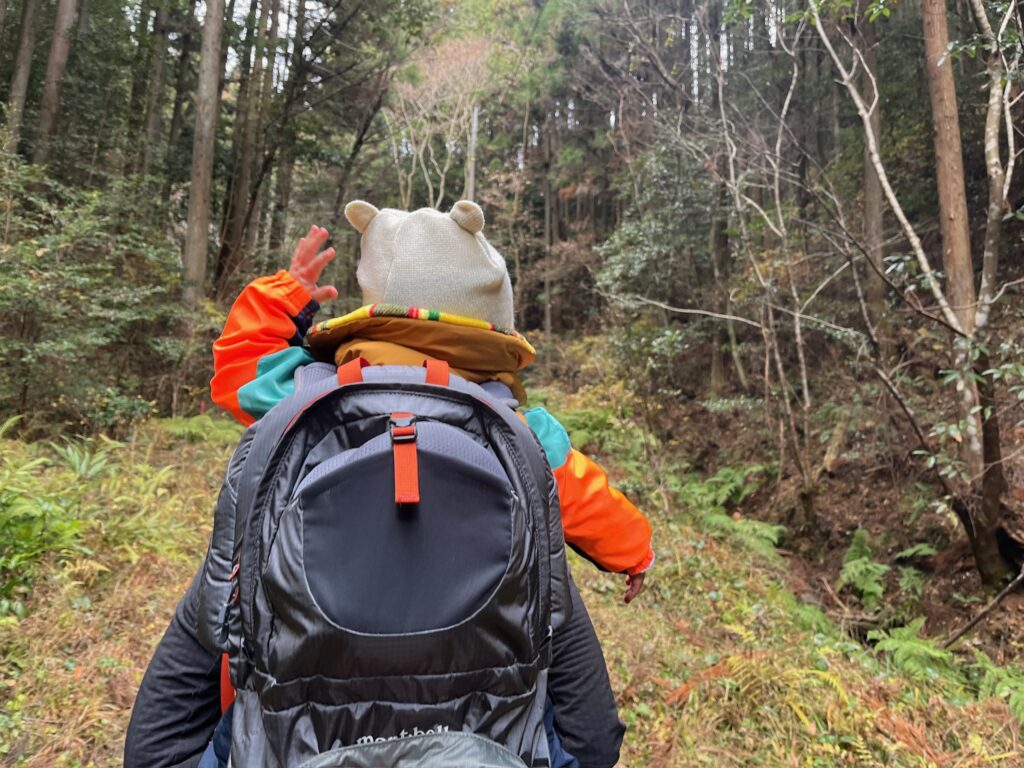 冬の低山登山を安全に楽しんだあとの風景
