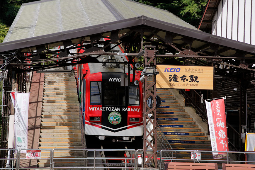 Mount Mitake cable car view