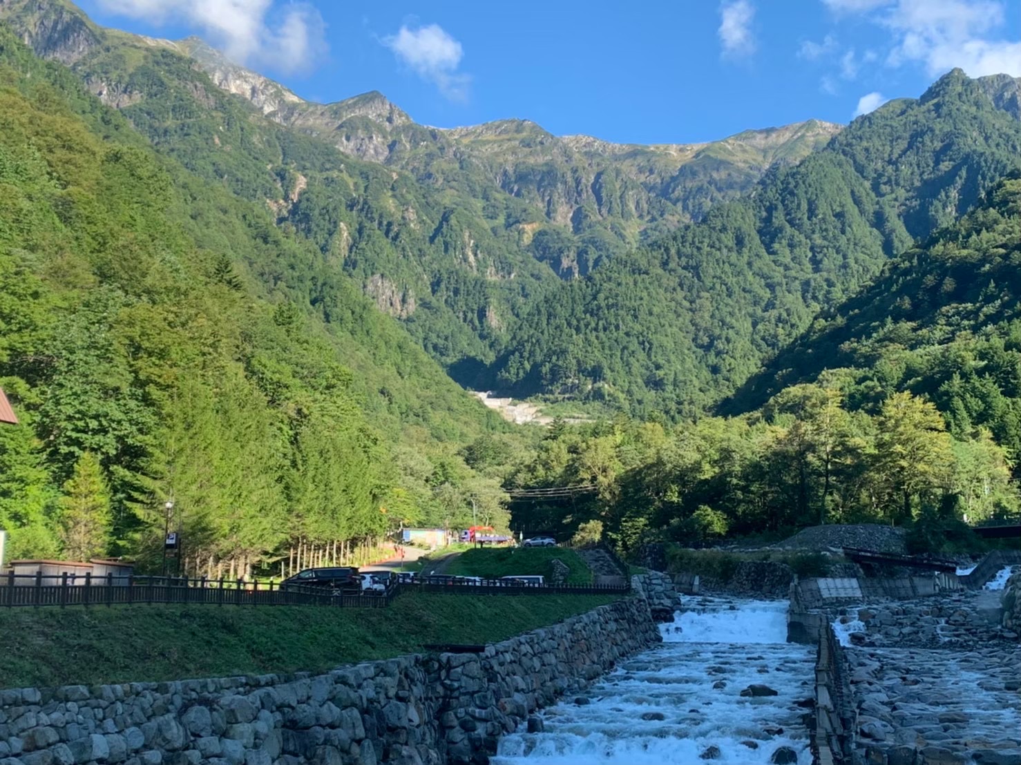 新穂高 深山登山者駐車場の様子