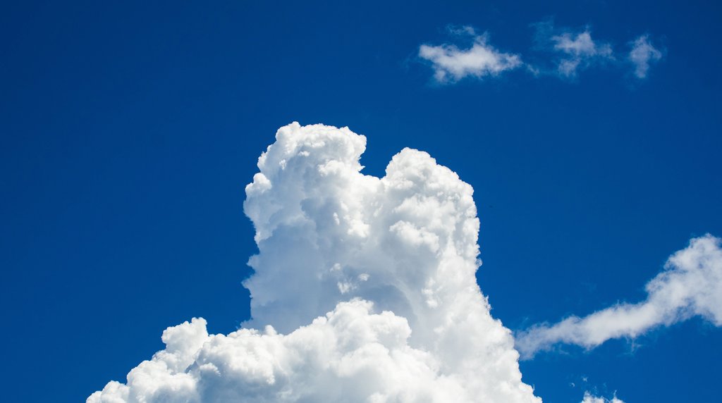 青空にむくむくと発達する入道雲