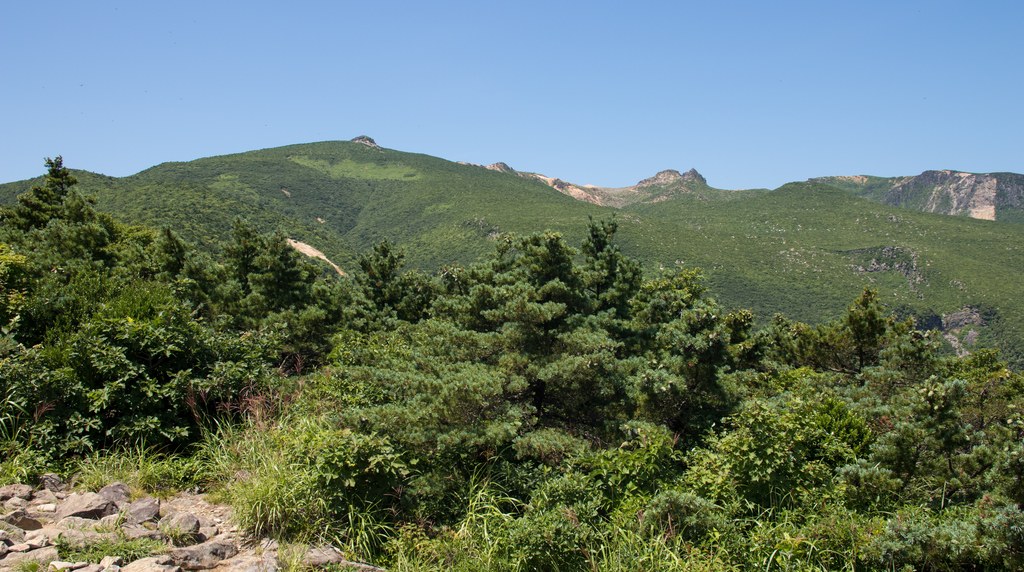 夏の安達太良山の山容