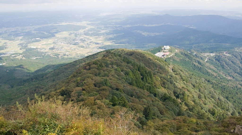 View of the Kanto plain from the summit of Mount Tsukuba