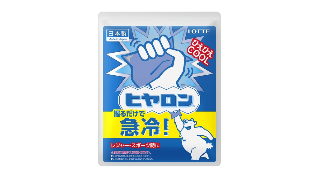 ロッテのヒヤロン 瞬間冷却パックのパッケージ