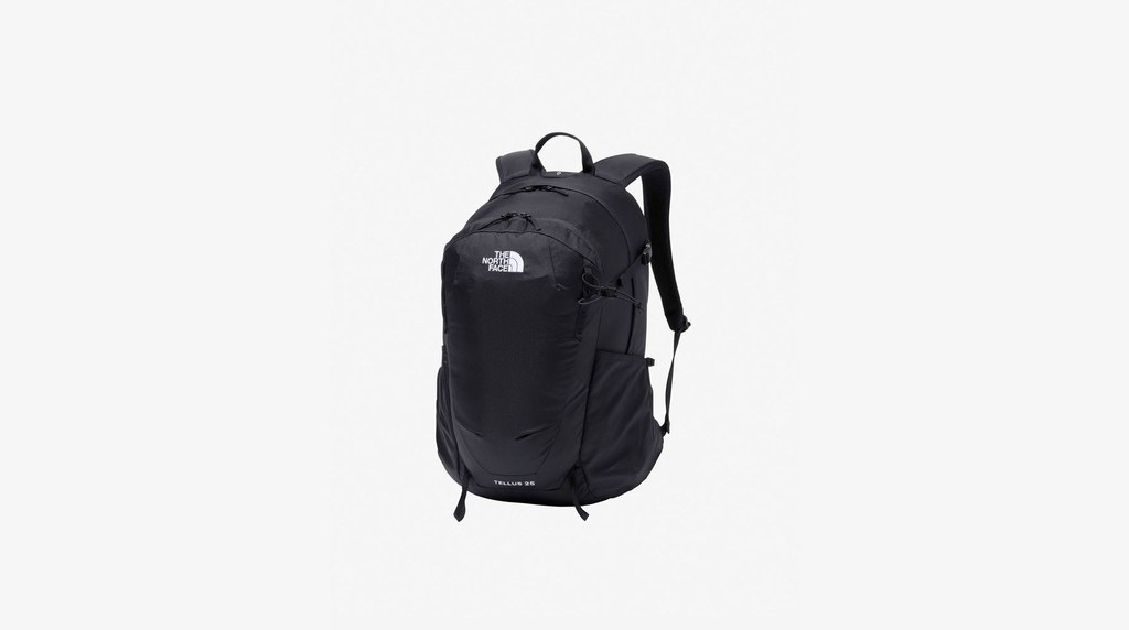 ノースフェイス テルス25の登山用リュックを斜め前から見た様子